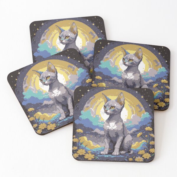 Item preview, Pixel Devon Rex Delight designed and sold by NaturePixel.