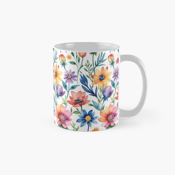 Item preview, Retro watercolor flowers Garden  designed and sold by Charmy Design.