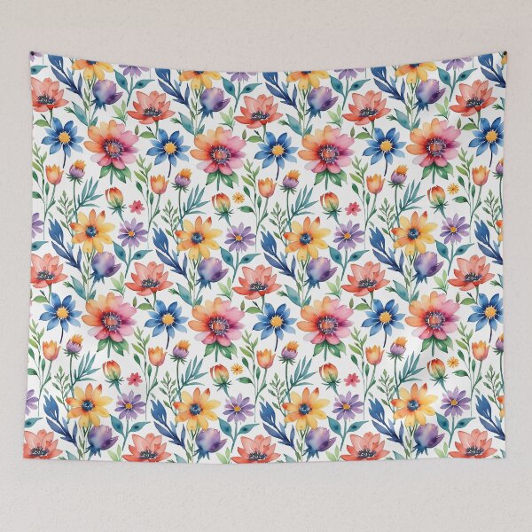 Item preview, Retro watercolor flowers Garden  designed and sold by Charmy Design.