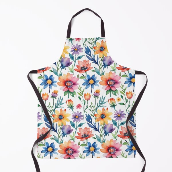 Item preview, Retro watercolor flowers Garden  designed and sold by Charmy Design.