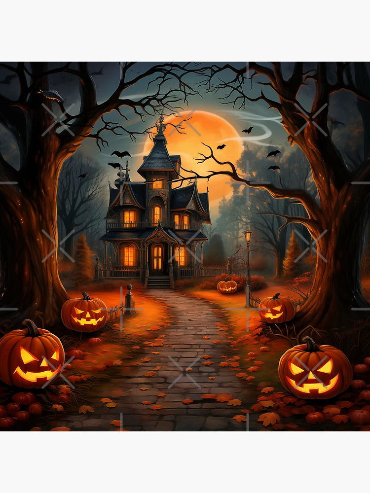 Thumbnail 4 of 4, Clock, Halloween Scene designed and sold by Rtymer.