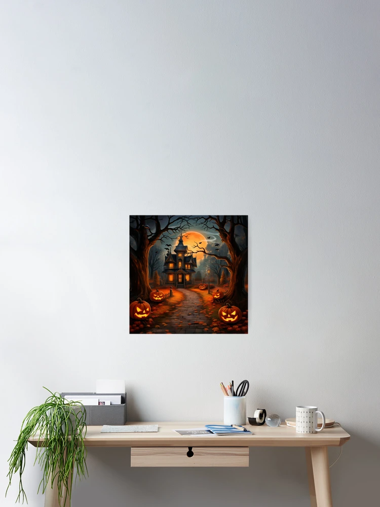Thumbnail 2 of 3, Poster, Halloween Scene designed and sold by Rtymer.