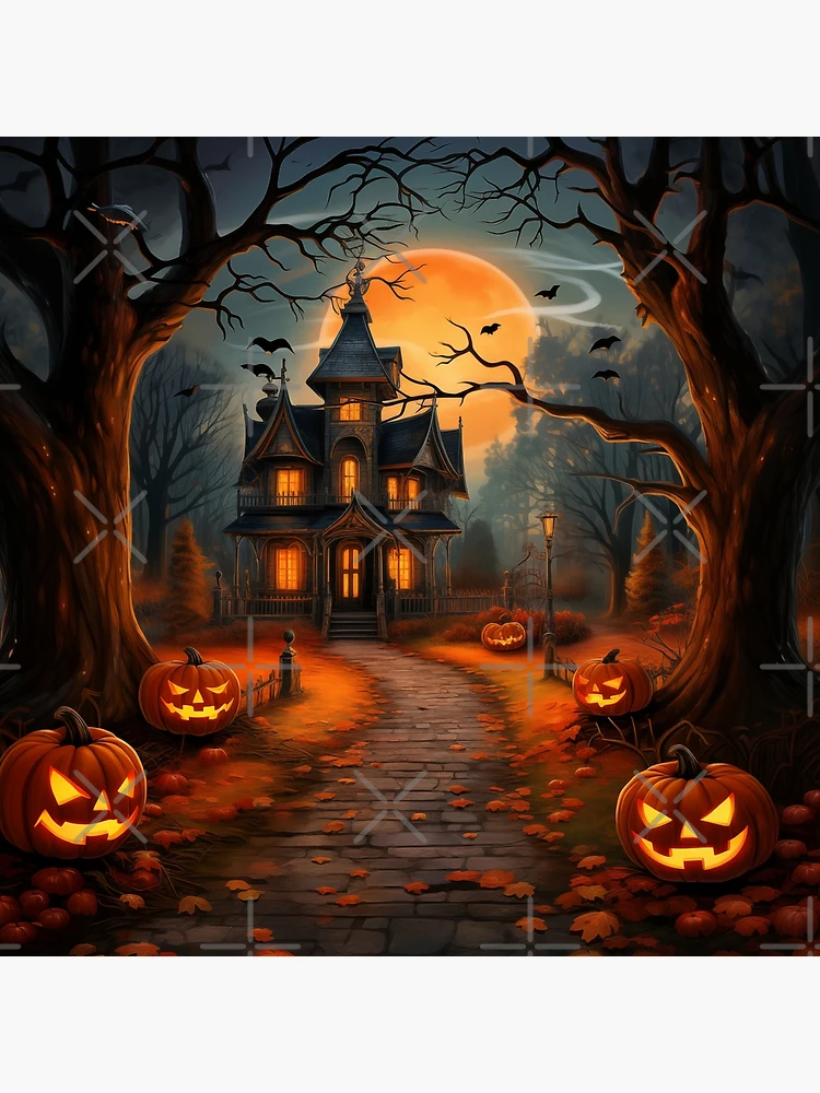 Thumbnail 3 of 3, Poster, Halloween Scene designed and sold by Rtymer.