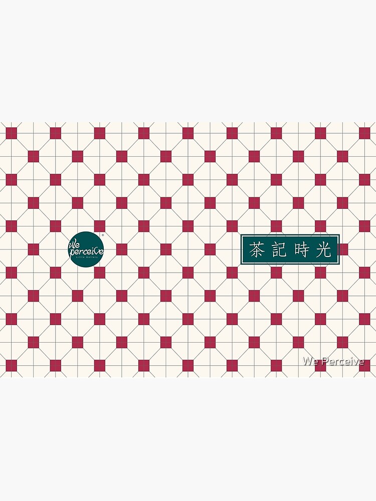 Hong Kong restaurant style - red and white VINTAGE floor tile by CitizenWong