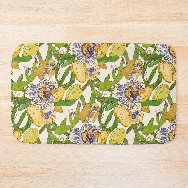 Item preview, Passiflora watercolor pattern designed and sold by CamilleCastanet.