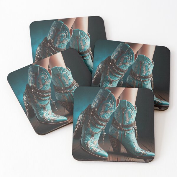 Item preview, Turquoise cowboy boot  designed and sold by Enladiana.