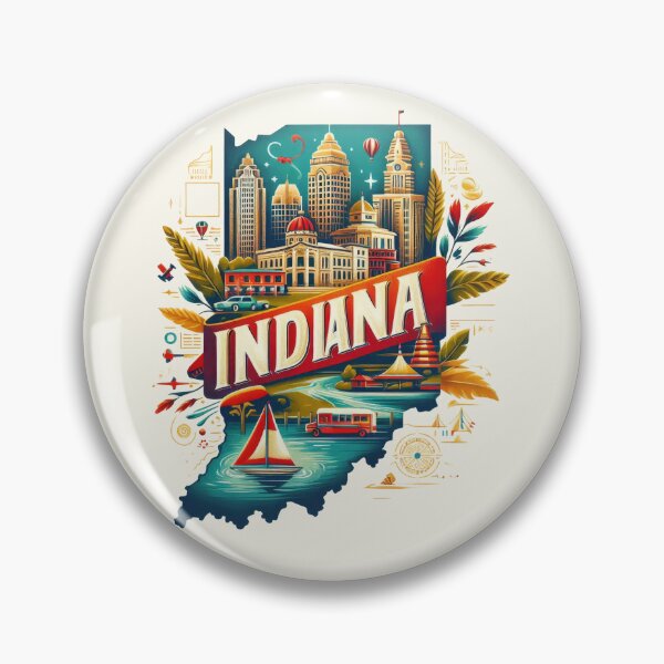 Item preview, INDIANA United States of America, artistic shape designed and sold by Margival.
