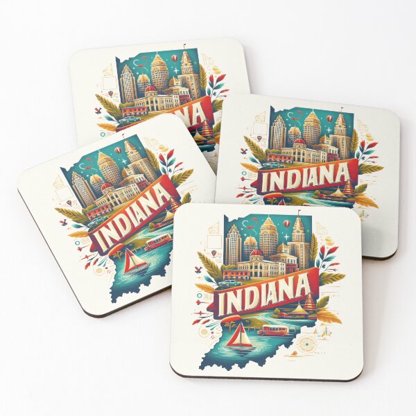 Item preview, INDIANA United States of America, artistic shape designed and sold by Margival.