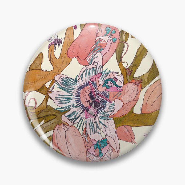 Aperçu de l'œuvre Modèle aquarelle de passiflore rose créée et vendue par CamilleCastanet.