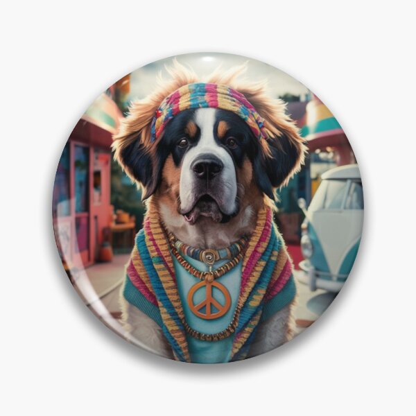 Item preview, Hippie St Bernard Vibes designed and sold by NeatThingLover.