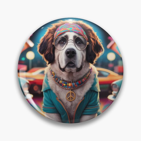 Item preview, '70s Hippie St Bernard Style designed and sold by NeatThingLover.