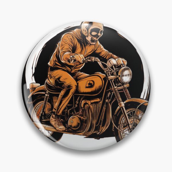 Aperçu de l'œuvre Old Motorcycle old man with a motorcycle hallowen style créée et vendue par Jessica art.