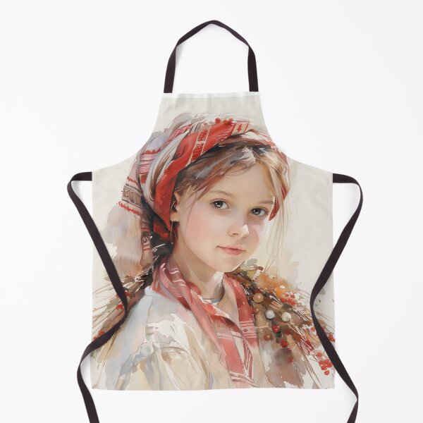 Item preview, Beautiful Ukrainian Girl in a head scarf designed and sold by DariyaDell.