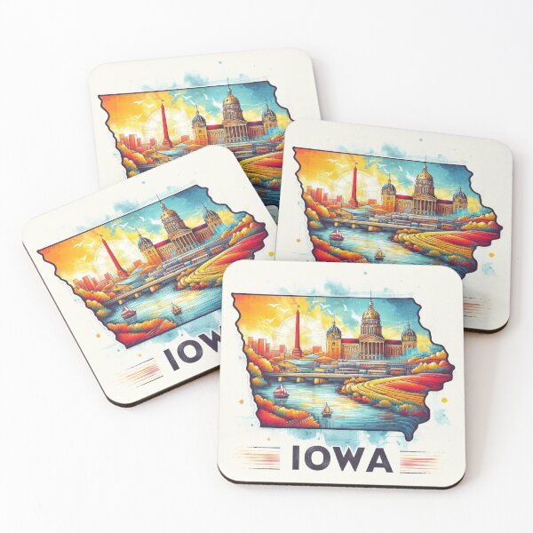 Item preview, IOWA United States of America, artistic shape designed and sold by Margival.