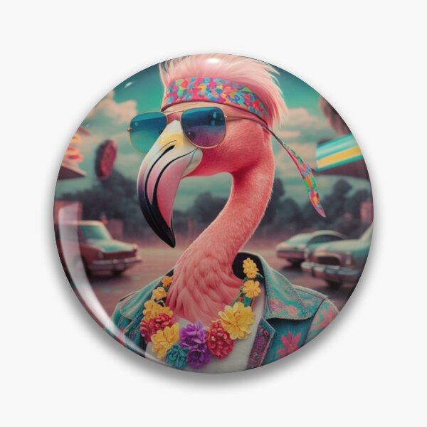 Item preview, '70s Hippie Flamingo Style designed and sold by NeatThingLover.