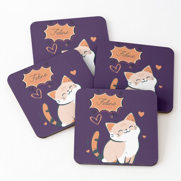 Artikelvorschau, Feline, schickes Katzendesign entworfen und verkauft von QuirkieCrafts.
