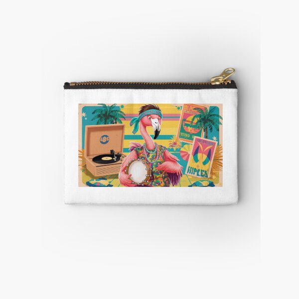 Item preview, '70s Style Hippie Flamingo designed and sold by NeatThingLover.