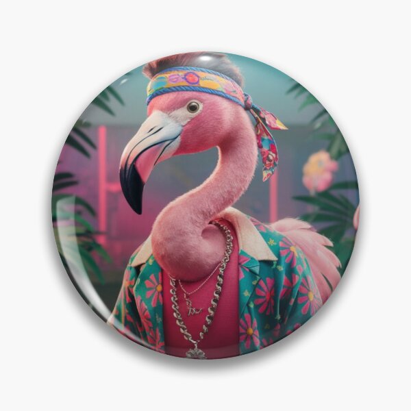 Item preview, Vintage Hippie Flamingo designed and sold by NeatThingLover.