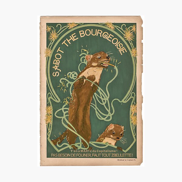 Aperçu de l'œuvre Zbeulette partout : fouine anticapitaliste créée et vendue par Loki Propagandart.