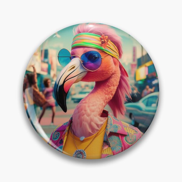 Item preview, Hippie Flamingo Throwback designed and sold by NeatThingLover.