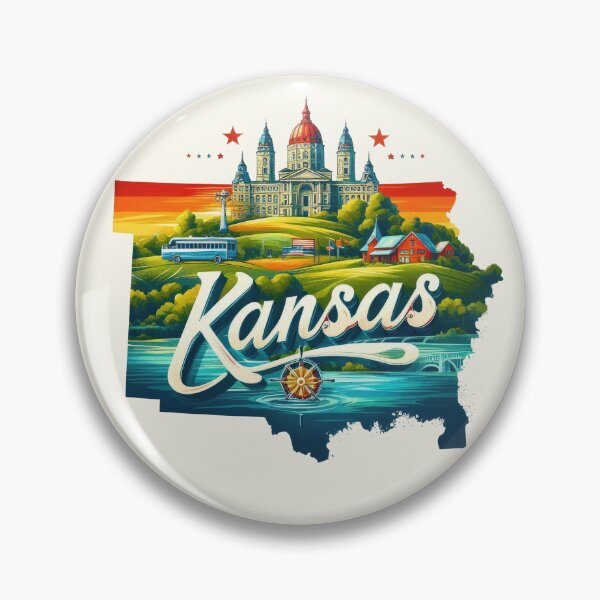 Item preview, KANSAS United States of America, artistic shape designed and sold by Margival.