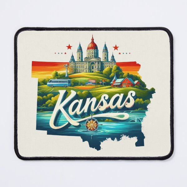 Item preview, KANSAS United States of America, artistic shape designed and sold by Margival.