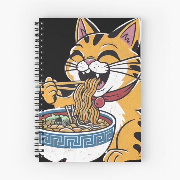 Item preview, cute cat and ramen design designed and sold by FlawlessDraft.