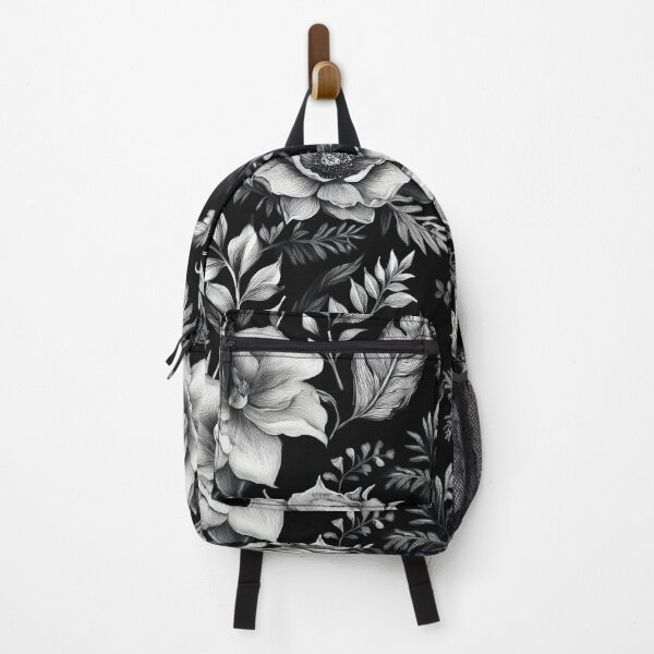 Item preview, Black and White Floral Pattern designed and sold by 100Sunsets.