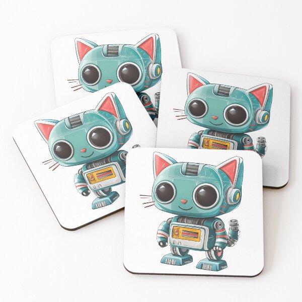 Item preview, Cute Robot Cat Illustration  designed and sold by Creet-Design.