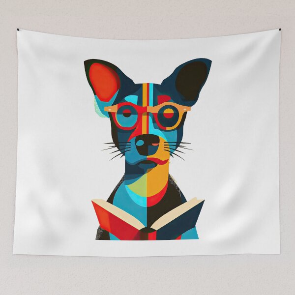 Item preview, Sticker T-shirt Design: Reading Dog designed and sold by ForeverPrintsOK.