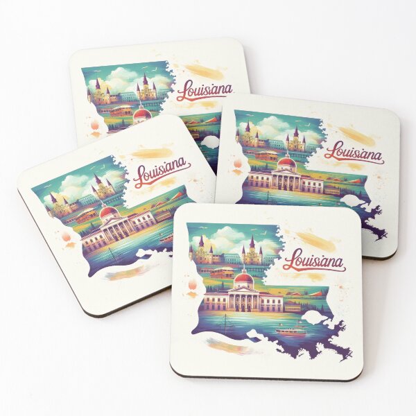 Item preview, LOUISIANA United States of America, artistic shape designed and sold by Margival.