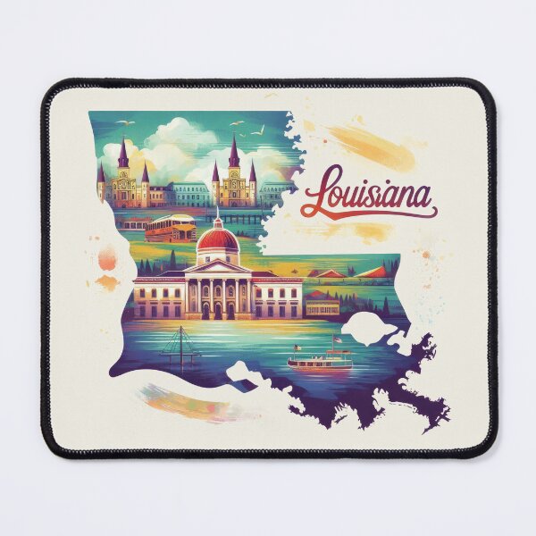 Item preview, LOUISIANA United States of America, artistic shape designed and sold by Margival.