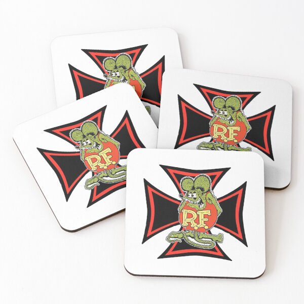 Item preview, maltese cross black red and rat fink designed and sold by hotrodspirit.