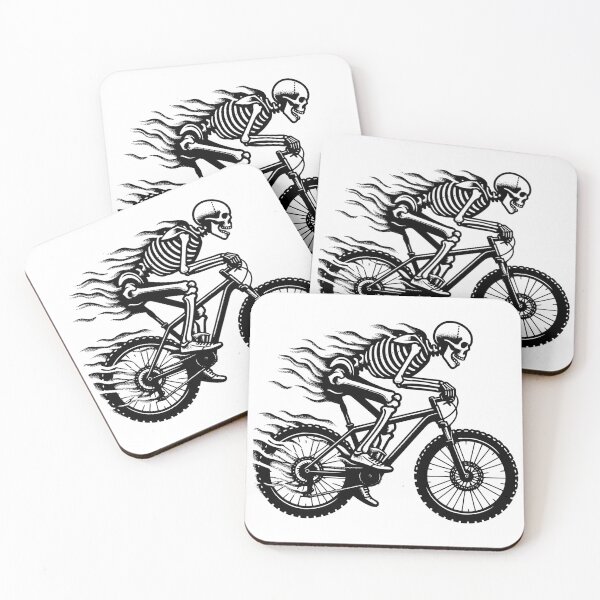 Item preview, MTB Trail Skeleton, Halloween Mountain Biking MTB lovers, explore and adventure designed and sold by MTBSkaterLoversTees.