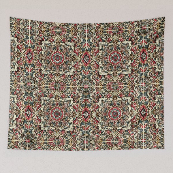 Item preview, Seamless Persian Floral Repeating Tile Wallpaper Pattern designed and sold by ZeptepiPatterns.