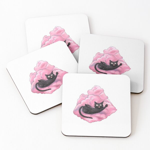 Item preview, Cute cat on a pink cloud designed and sold by SilverDragon93.