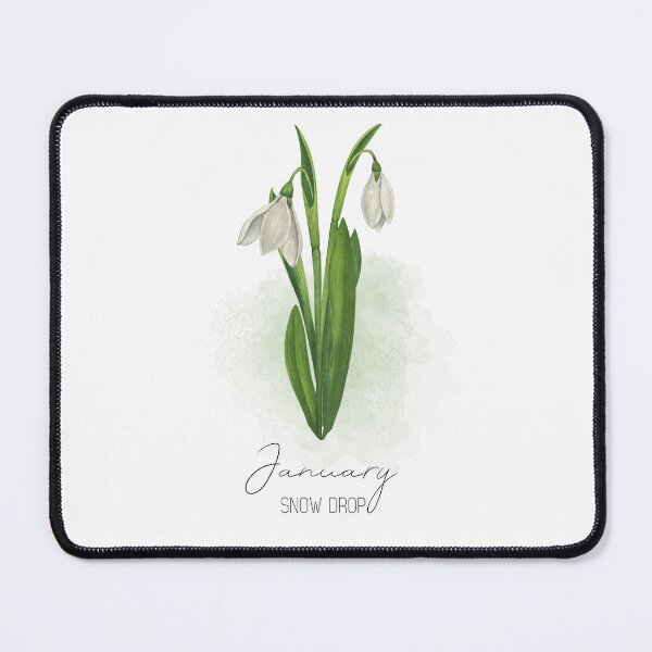Item preview, January birth flower, Snowdrop, Watercolor January Birthday flower designed and sold by lagunaklein.