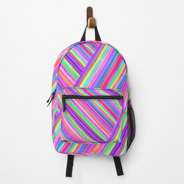 Item preview, composition of multicolor diagonal stripes  designed and sold by ricoflinn.