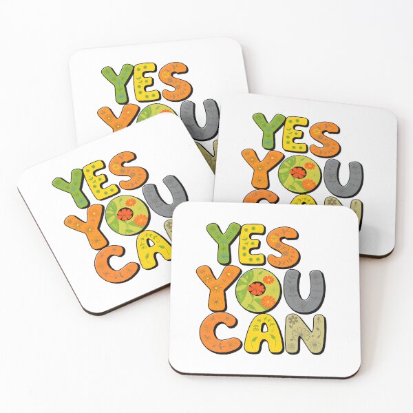 Item preview, Floral Motivation - Yes You Can Typography designed and sold by deepakrode7.