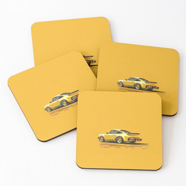 Item preview, Classic German Sports Car in Vibrant Yellow designed and sold by CybergenArtworx.