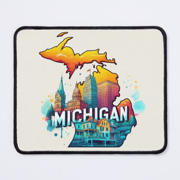Item preview, MICHIGAN United States of America, artistic shape designed and sold by Margival.