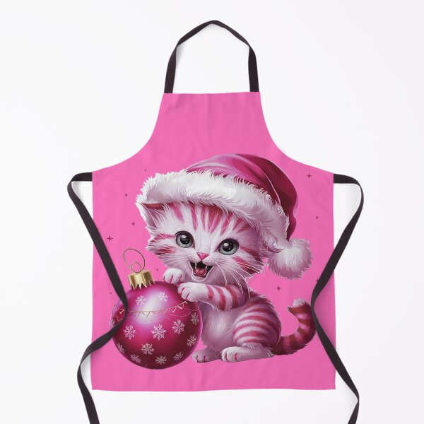 Item preview, Pink Christmas Kitty Playing With Ornament | Pink designed and sold by PinkGoddessLove.