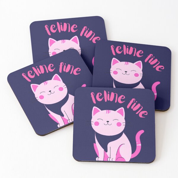 Artikelvorschau, Niedliches rosa katzenartiges feines Katzendesign entworfen und verkauft von QuirkieCrafts.