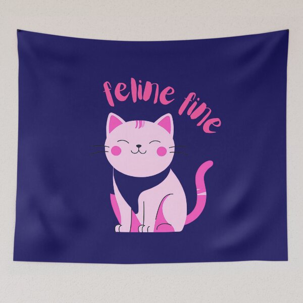 Item preview, Cute pink feline fine cat design designed and sold by QuirkieCrafts.