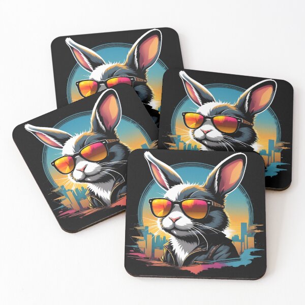 Item preview, Hip Bunny with Distressed Sunglasses designed and sold by Mechanical-Artt.