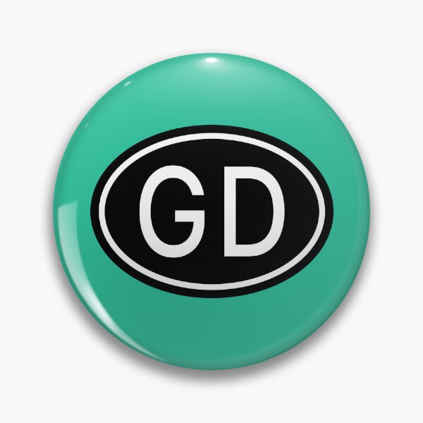 Item preview, GD Initials Monogram Oval White Letters designed and sold by Jeallan Designs.