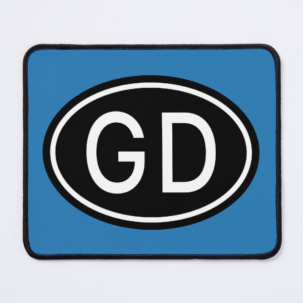 Item preview, GD Initials Monogram Oval White Letters designed and sold by Jeallan Designs.