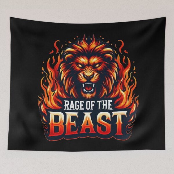 Item preview, Rage Of The Beast Flaming Lion Design 2  designed and sold by Mark Cannon.