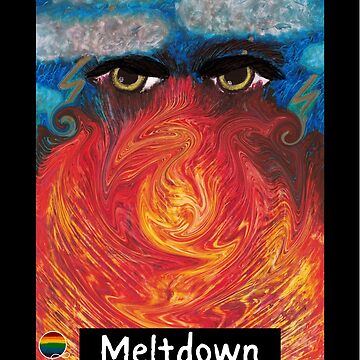 Artwork thumbnail, Meltdown incoming: hand painted oil pastel digitally altered by Queerky Artist