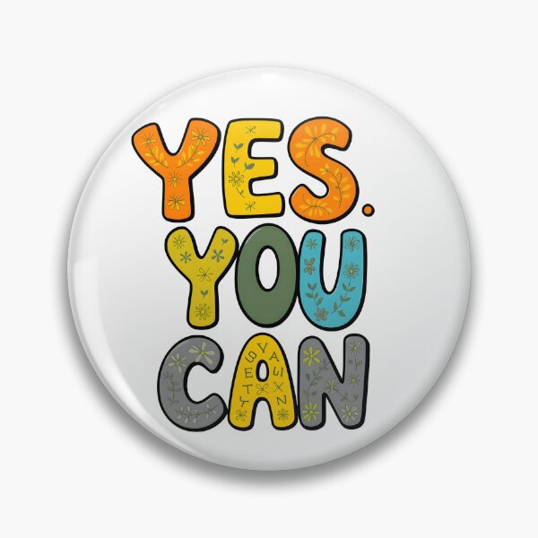 Item preview, Floral Motivation - Yes You Can Typography designed and sold by deepakrode7.